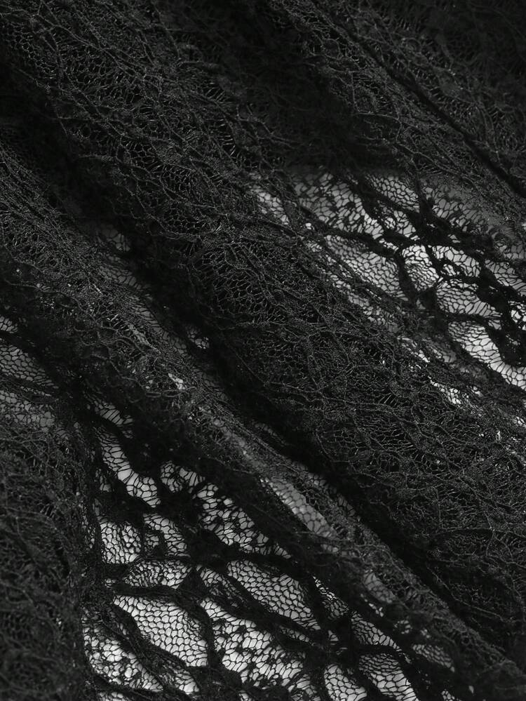 Women Drawstring Pleated Solid Color Skirt