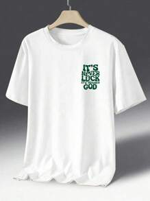 Manfinity LEGND Loose Men Letter & Bull Head Printed Round Neck T-Shirt