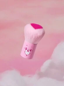 SHEIN X Care Bears Brocha grande de maquillaje con estampado de oso animado con corazón, regalo