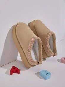 Mini mi Kid's Bestseller Mustardseed Suede Lifted Vibe Platform Slipper Clog - Super Comfy,Versatile,Cozy,Cute And Sweet,Outdoor/Indoor