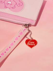 SHEIN X Care Bears 1pc Cartoon Heart Cheer Bear Printed Card Holder, Gifts - Baby Pink - View 7