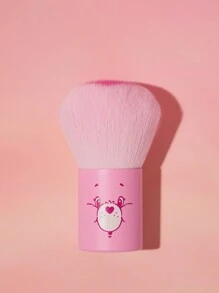 SHEIN X Care Bears Brocha grande de maquillaje con estampado de oso animado con corazón, regalo