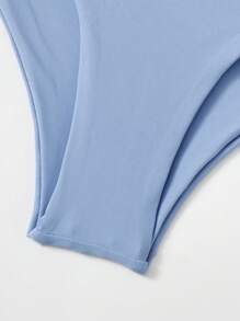 SHEIN Swim Women Summer Beach Simple Solid Bikini Bottom For Vacation