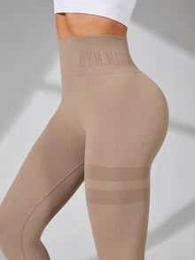 Easithlete Thể Thao Nữ Quần Tập Yoga Kaki Cao Cấp Tập Kiểm Soát Bụng Tập Yoga Nâng Mông Co Giãn Quần Legging - Màu Khaki - Xem 7