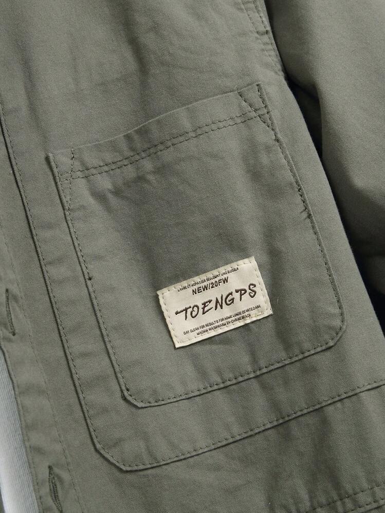 Manfinity Hypemode ملابس علوية جينز للرجال بياقة ك...