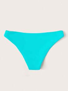 SHEIN Swim Women Bikini Bottoms Plain Casual - Baby Blue - View 2