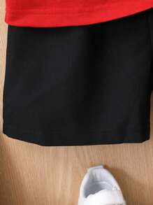 SHEIN Camiseta sin mangas minimalista con estampado de corazón, apta para escapadas, vacaciones, viajes, relajación, tomar el sol, verano para niños pequeños - Rojo - Ver 6