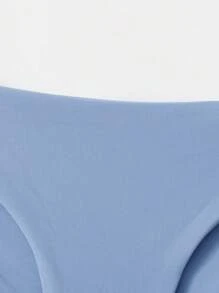 SHEIN Swim Women Summer Beach Simple Solid Bikini Bottom For Vacation