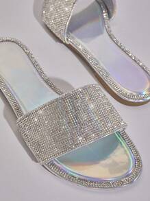 SHUZIA 女士平底凉鞋，适合夏季度假、春季、春假、复活节假期、休闲沙滩等场合，也可作为母亲节或圣诞节礼物。 - 銀色 - 查看 5