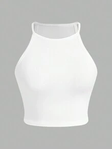 SHEIN Essnce Áo Camisole dáng ôm vừa vặn dành cho nữ cỡ lớn, nhiều màu sắc, bộ 3 chiếc, áo dễ thương, áo ôm dáng, phong cách Y2K, áo đi học, áo hóa trang, áo mùa thu, áo croptop, áo đen trắng, áo camisole họa tiết hoa, quần áo Halloween - Nhiều màu - Xem 8