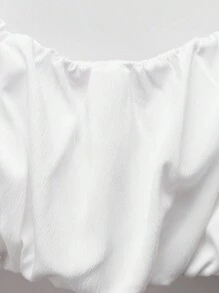 SHEIN EZwear Mujer Top de tanque primavera verano para uso diario casual con tirantes plisados en unicolor