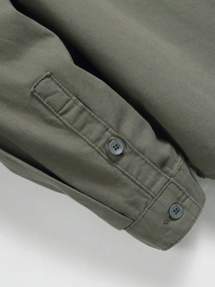 Manfinity Hypemode ملابس علوية جينز للرجال بياقة ك...