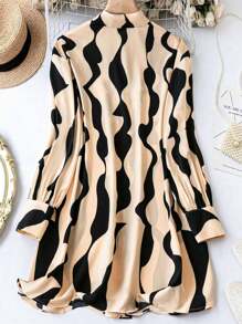 SHEIN LUNE 女式隨機印花長襯衫 - 彩色 - 查看 2