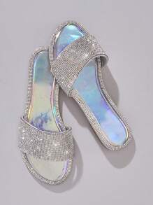 SHUZIA 女士平底凉鞋，适合夏季度假、春季、春假、复活节假期、休闲沙滩等场合，也可作为母亲节或圣诞节礼物。 - 銀色 - 查看 2