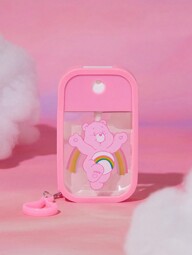 SHEIN X Care Bears Recipiente recargable portátil color rosa con patrón de oso, Oso Alegre, Regalos