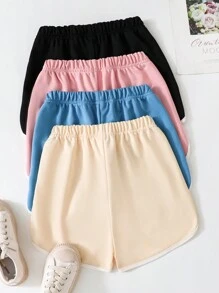 Celana Pendek Tween Girls Contrast Binding Plain Casual - MultiWarna - View 2