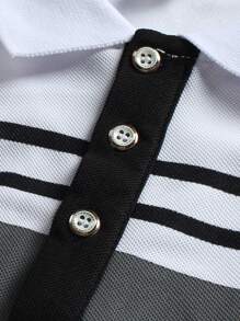 Manfinity Mode Camisa de polo para hombre con diseño clásico y elegante de línea