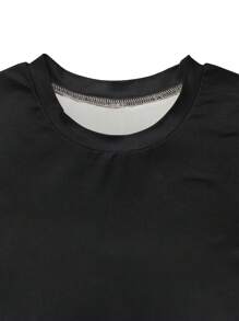 2pcs/Set Gradient Color Short Sleeve T-Shirt And Pants Set, Summer