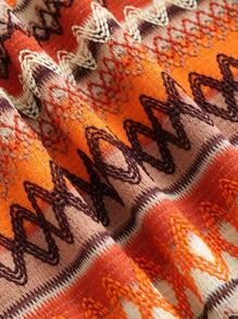 Sweetra Women Geometric Printed Fashion Dress With Fish-Tail Hemline, Halter Neck Tie For Summer