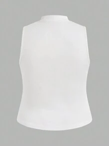 SHEIN SXY 大尺寸立領半拉鍊無袖背心,修身,多件裝 - 彩色 - 查看 11