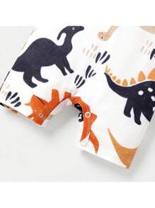 Patpat Naia™ 嬰兒男寶寶恐龍印花短袖連體衣