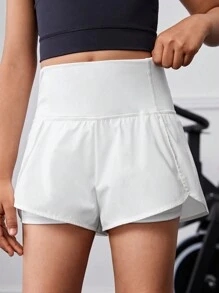 SHEIN Shorts Esportivos Casuais para Meninas Pré-adolescentes com Cueca Anticlarão e Elástica