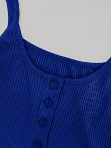 BamGleam Women Summer Split Button Cami Tank Top Set In Multiple Colors - Multicolor - View 7