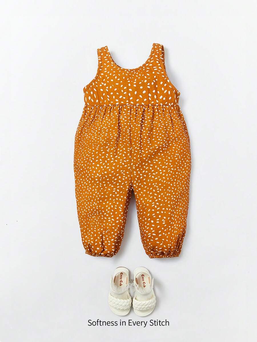 Cozy Pixies Baby Allover Print Jumpsuit