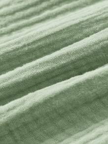 Cozy Pixies 女嬰拼接領娃娃裙 - 綠色 - 查看 8