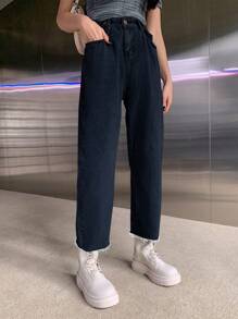 DAZY Women Straight-Leg Jeans For Casual And Daily Wear With Pockets - Dark Wash - View 4