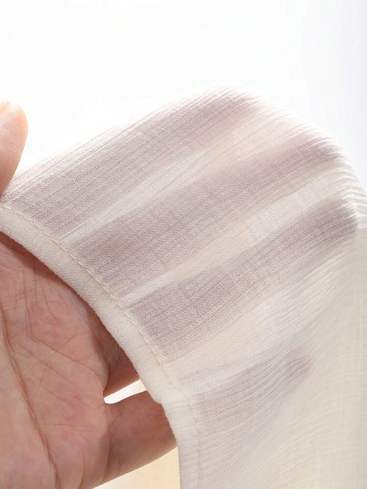 DAZY Women's Loose Fit Cardigan, Business Casual, School Uniform Style Shirt Long Sleeve Top - Beige - View 7