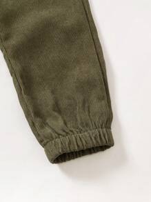 SHEIN Sweat-shirt À Capuche À Poche À Rabat Pour Jeune Garçon Et Pantalon De Jogging