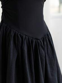 Soleia Women's Casual Holiday One Shoulder Puffy Dress With 3d Floral Decor