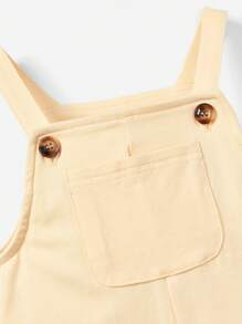 Cozy Pixies 男嬰1入組卡通圖案背帶連身褲和1入組素色背帶連身褲