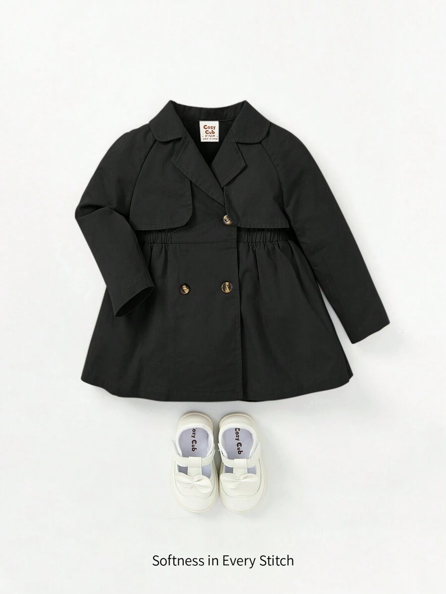 Cozy Pixies Áo khoác dài đôi ngực cho bé gái - màu đen - Xem 1