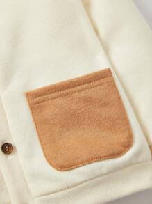 Baby Boy Striped Print Dual Pocket Jacket & Joggers & Tee - Multicolor - View 4