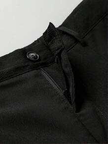 Calvaya Plus Size Solid Color Plain Fabric Casual Outing & Office Party Pants Fall Cloth For Women