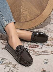 New Women Casual Flat Shoes Comfortable Coffee Brown Work Loafers Driving Shoes