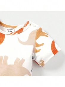 Patpat Naia™ 嬰兒男寶寶恐龍印花短袖連體衣