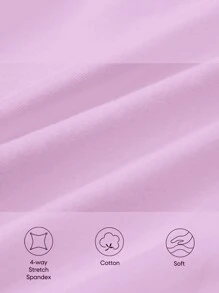 Cozy Pixies Baby Girl Solid High Neck Tee - Mauve Purple - View 3