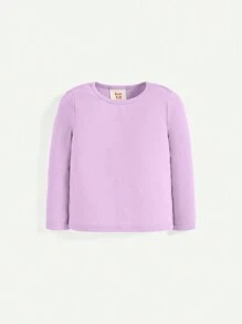 Cozy Pixies 女嬰緊身休閒風圓領上衣和長褲睡衣套裝,4 件套 - 淡紫色 - 查看 7