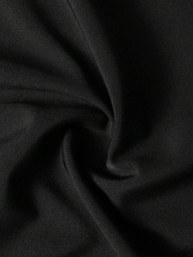 Men Plus Size Turn Down Collar Front Button Printed Short Sleeve Shirt + Solid Color Drawstring Shorts Two-Piece Set