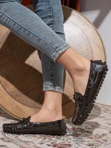 New Women Casual Flat Shoes Comfortable Coffee Brown Work Loafers Driving Shoes