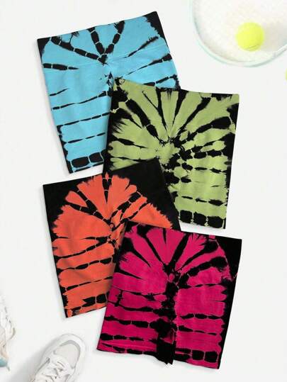 Easithlete Plus Size Women Tie Dye Casual Sports Shorts