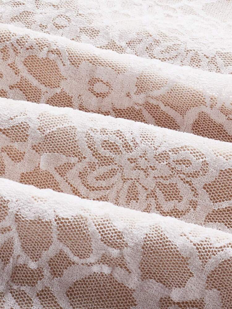 Plus Size Summer White Lace Strapless Top