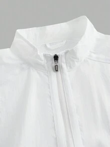 In My Nature 女士純色拉鍊立領防曬輕便外套