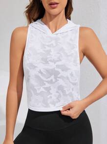 SHEIN Sport Studio Débardeur court de sport coupe-vent imprimé animal