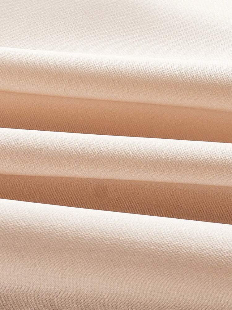 Women Champagne-Colored Asymmetrical Shoulder Shirt Top