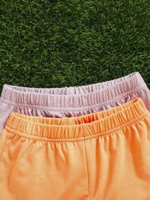 Baby Boy Multiple Piece Set: Short Sleeve Cartoon Giraffe Printed T-Shirt And Casual Shorts