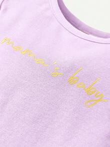 Cozy Pixies 嬰兒女寬鬆適合睡衣，包括圓領長袖愛心印花上衣和全長褲子（4件套）配套組合 - 紫色 - 查看 12